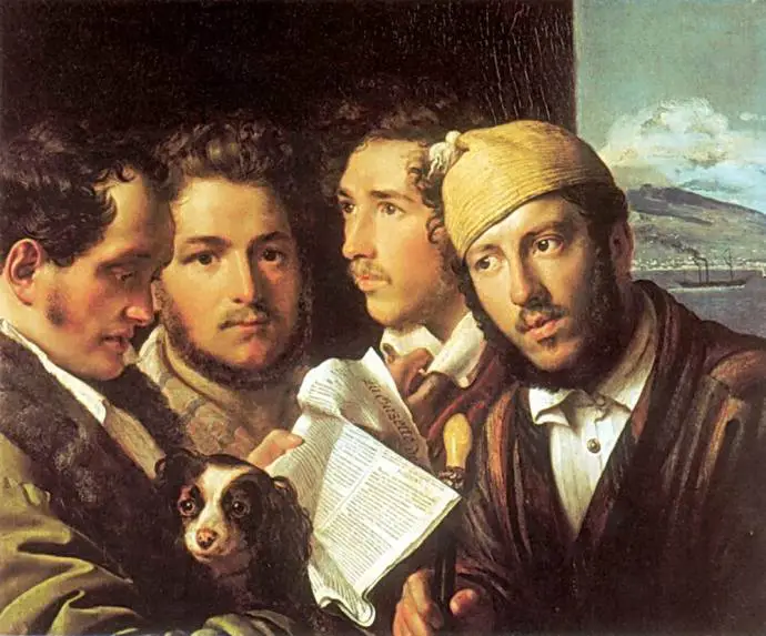 Readers of the Newspaper in Naples. 1831. Oil on canvas. The Tretyakov Gallery. Moscow, Russia